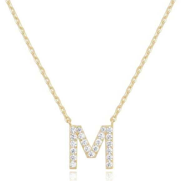 Jewelry - 14K Gold Plated Initial Necklace D Pendant Women Jewelry Gift